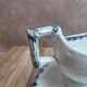 Antique sauce boat Sarreguemines bamboo shape – unlisted blue decoration – ironstone