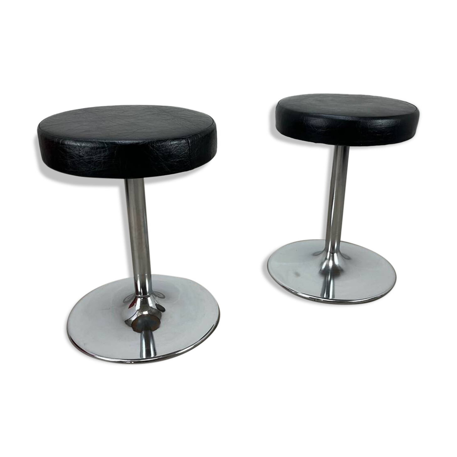 2 tulip-legged stools, 1970s