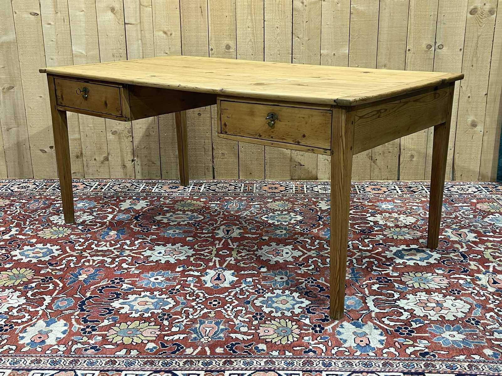 Early 20th century flat desk in fir