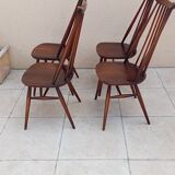 4 scandinavian ercol goldsimith chairs from the 60s