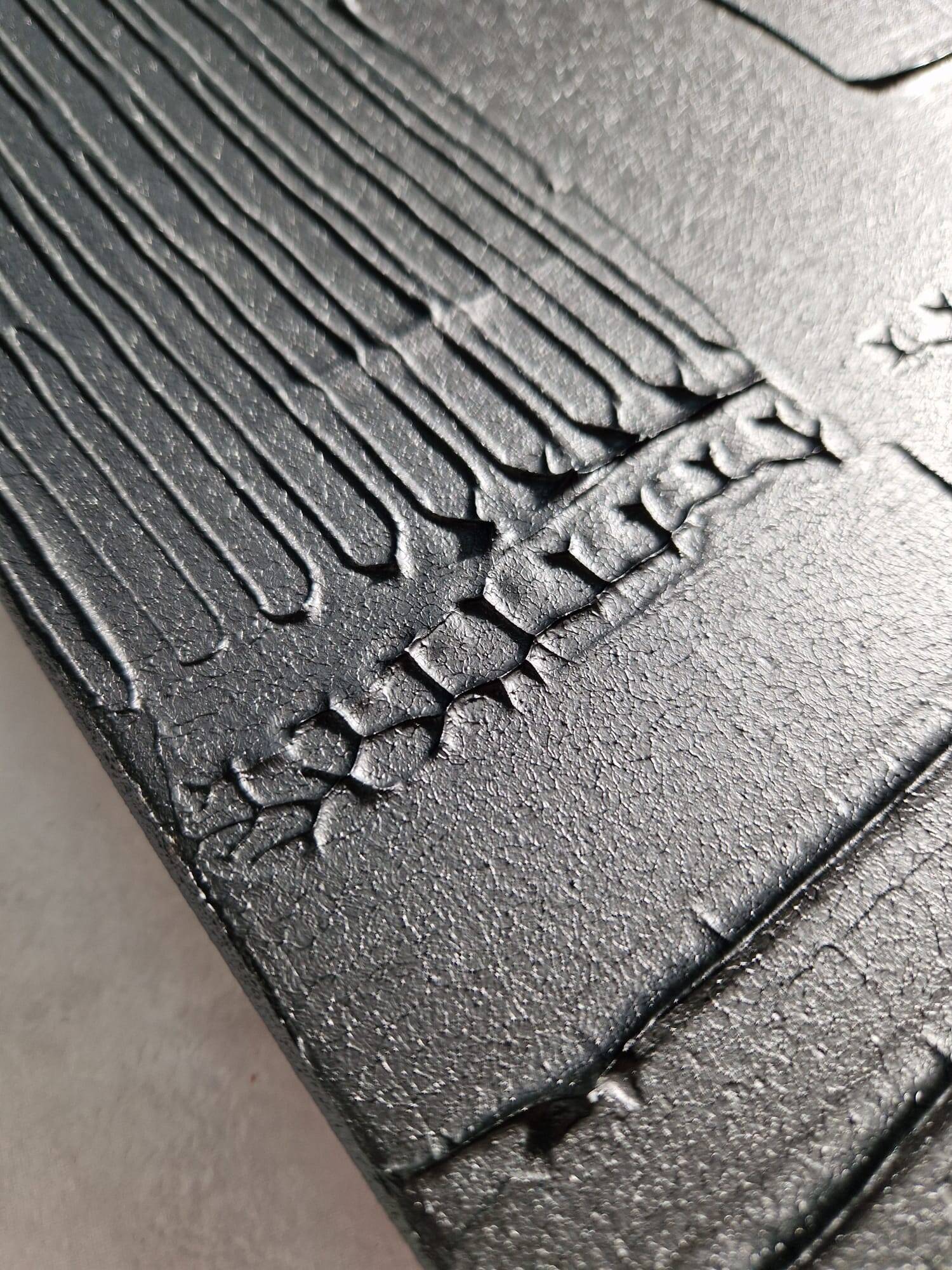 Minimalist monochrome abstract painting in black