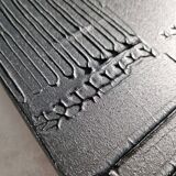 Minimalist monochrome abstract painting in black