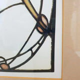 Illustration of a stained glass window by Mackintosh