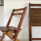 Folding chairs "by the wood fire"