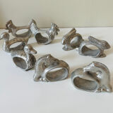 Zoomorphic pewter napkin ring