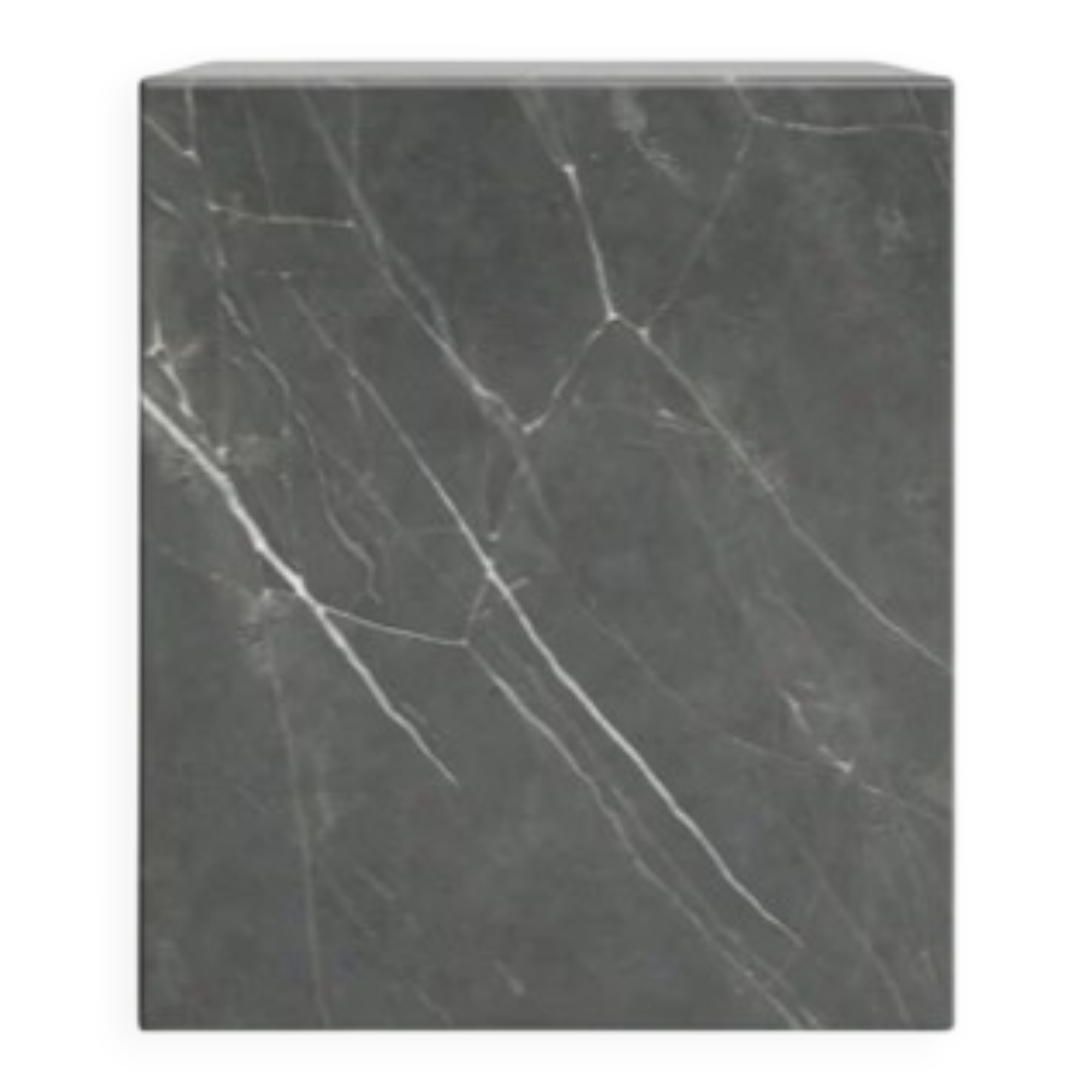 Grey marble cube