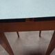 Formica table with tapered wooden legs + stool