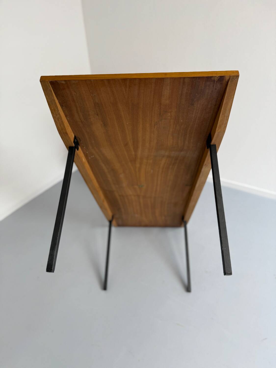 Antique Wilhelm Renz designer wooden coffee table, vintage Scandinavian style, 1960s