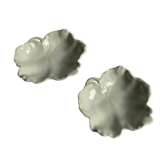 Ramequins en porcelaine feuille de vigne