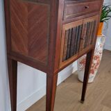 Directory style marquetry side table