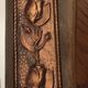 Former mirror wooden décor in copper 41x62cm