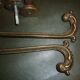 Pairs of 2 old brass tieback hooks
