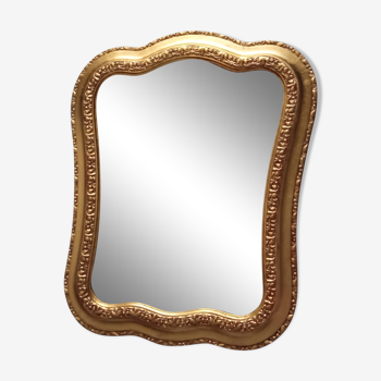 Old gilded wooden mirror