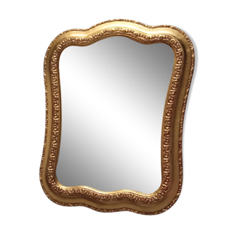 Old gilded wooden mirror