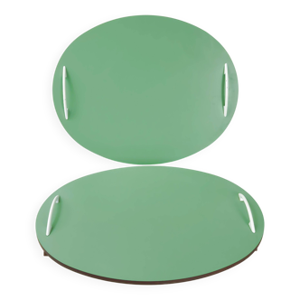 Pair of large vintage 1950s trays