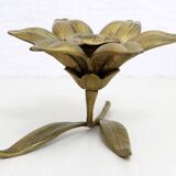Brass flower candle holder