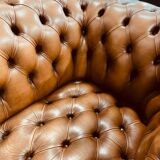 Chesterfield armchair in leather one place xl