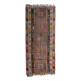 Antique Turkish Kilim Rug Traditional Tribal Runner Hand-Woven