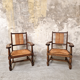 Pair of neo-Basque armchairs