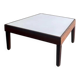 Mid-Century Warm Brown Wood Low Side Table with Sleek Profile (1950s–60s)