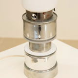Italian lamp in metal & opaque glass 70's