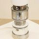 Italian lamp in metal & opaque glass 70's