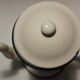 enamelled coffee maker ecru and green
