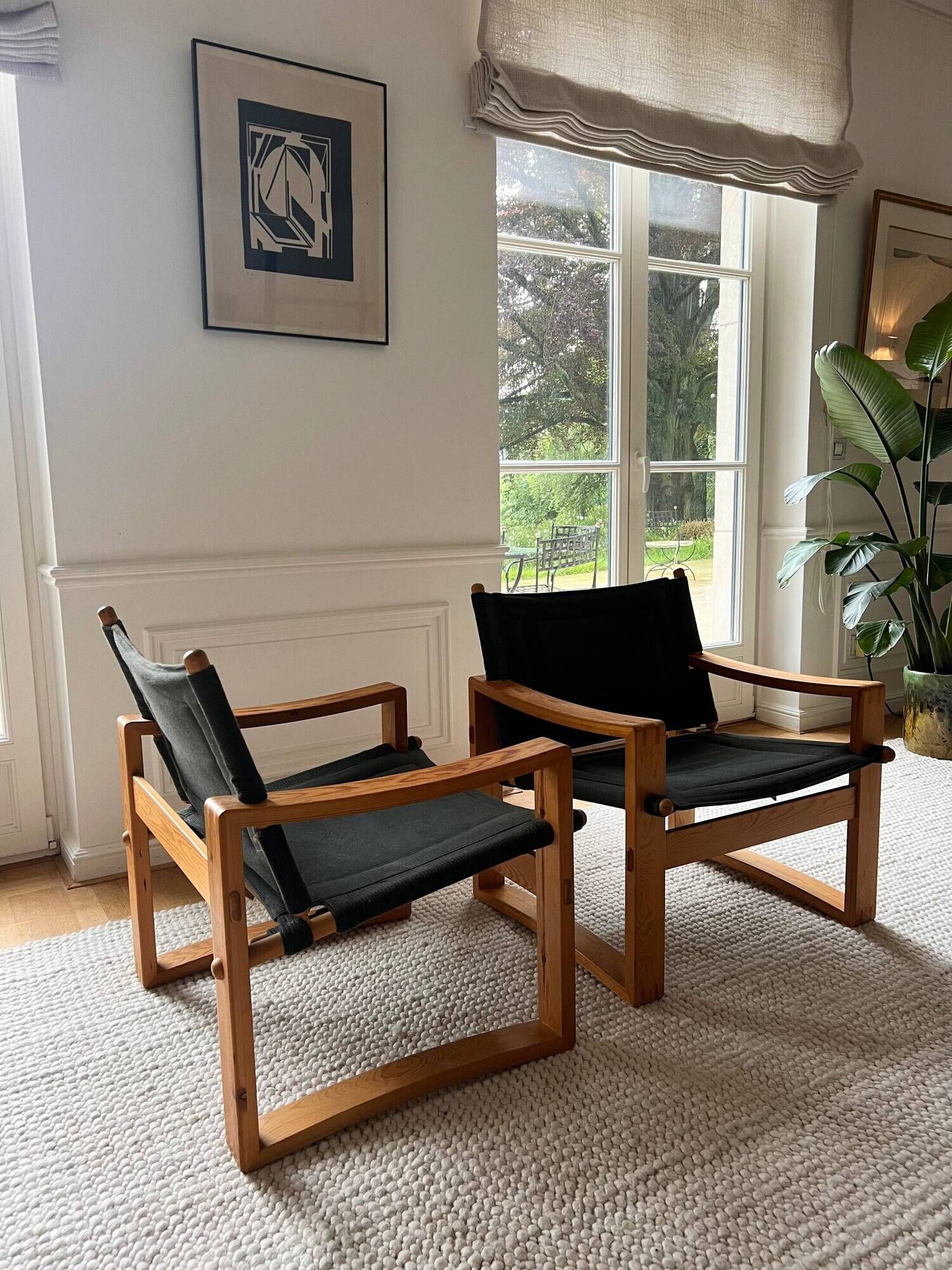 Mid Century Pair of Armchairs by Georg Jensen for Bernstorffsminde, Original Black Velvet