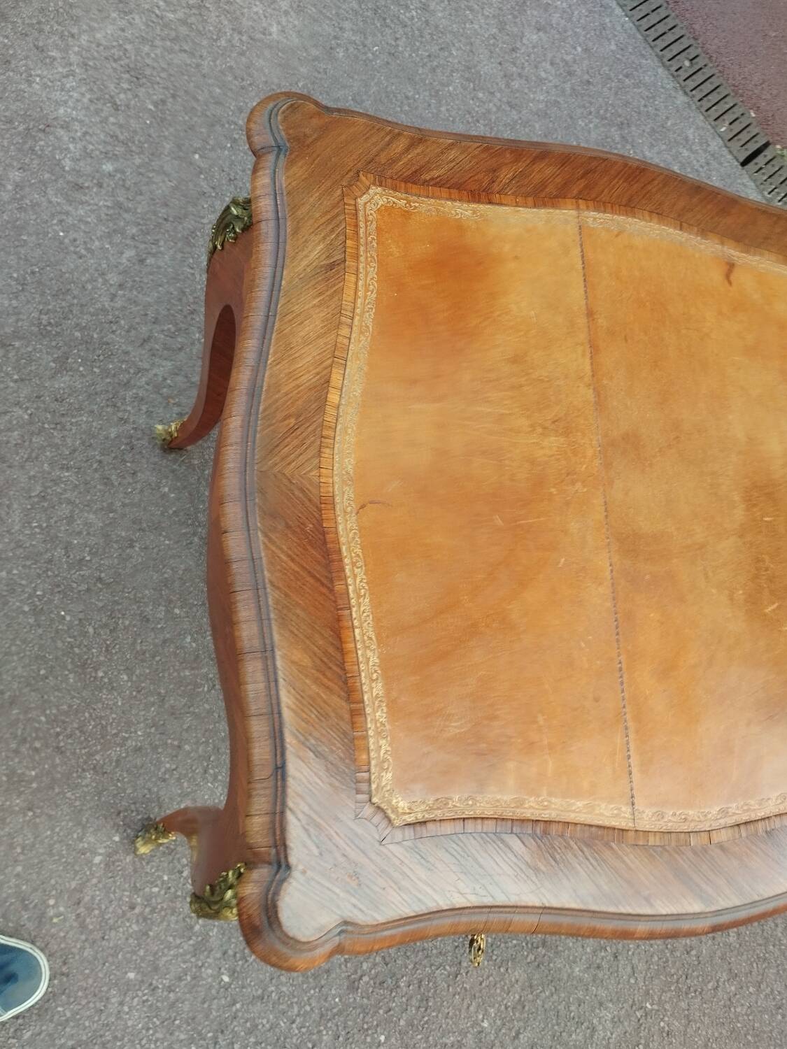 antique Louis XV style marquetry desk