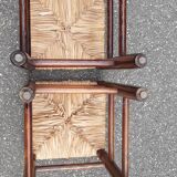 Set of 6 straw stools