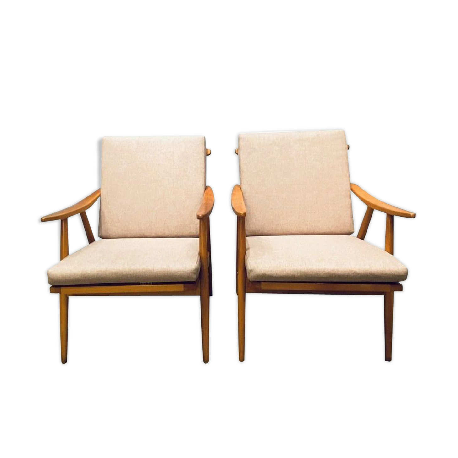 Paire de fauteuils Thonet vintage 1960
