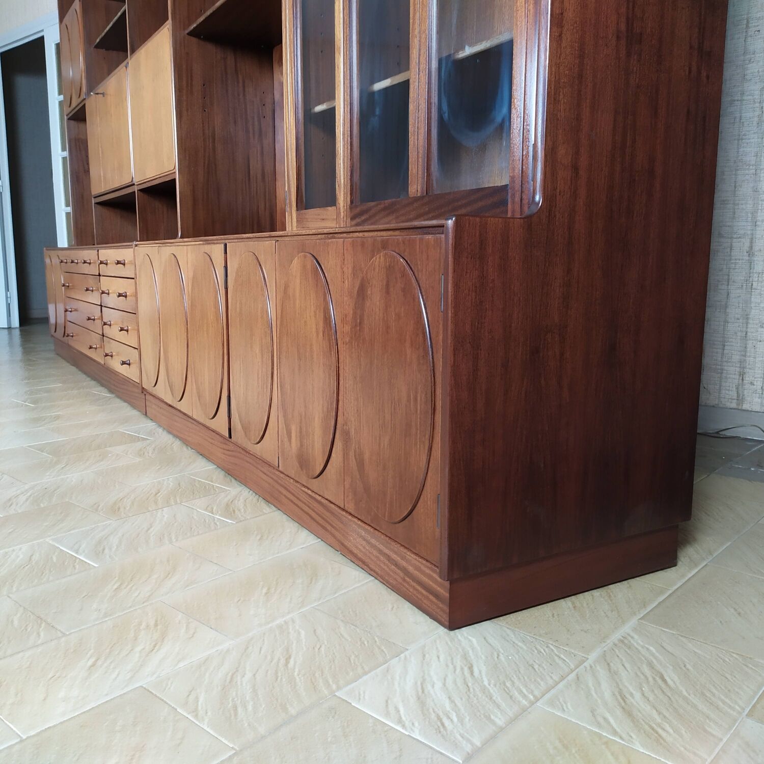 Vintage bookcase jacques hauville