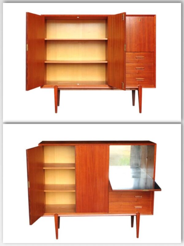 Enfilade Haute au lignes scandinaves, Van Pelt, 1960s