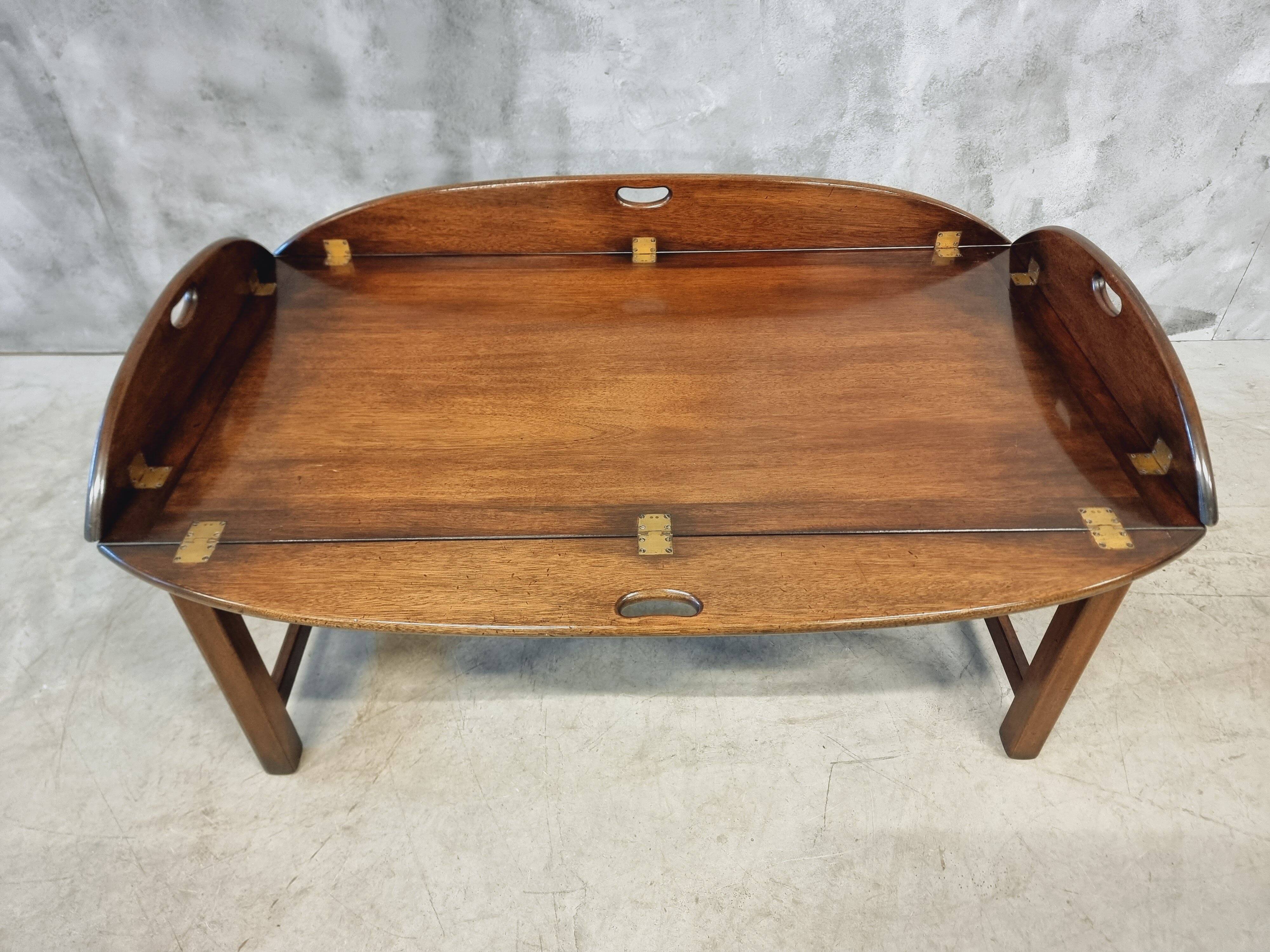 Vintage mahogany butler coffee table 90 x 145 cm