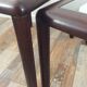 Series of 3 wooden and glass tables from the 70s