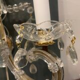 Large Maria Teresa Crystal Sconces Set of 2 1970’s
