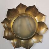 Brass flower ceiling or wall light