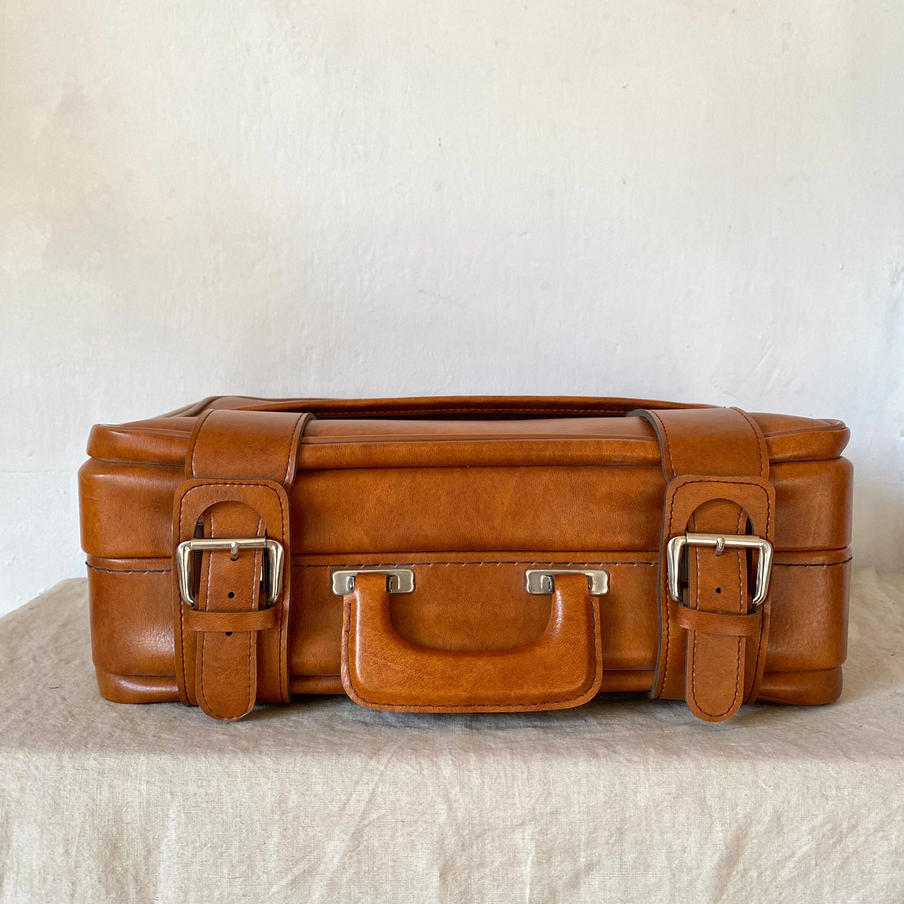 Vintage imitation leather suitcase