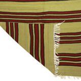 Turkish Anatolian Handmade Vintage Area Kilim Rug 263 cm x 140 cm