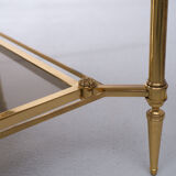 Superb brass bronze sofa tables, 1950s, france