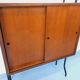 Vintage Italian modular shelving unit in teak and metal from the 1970s