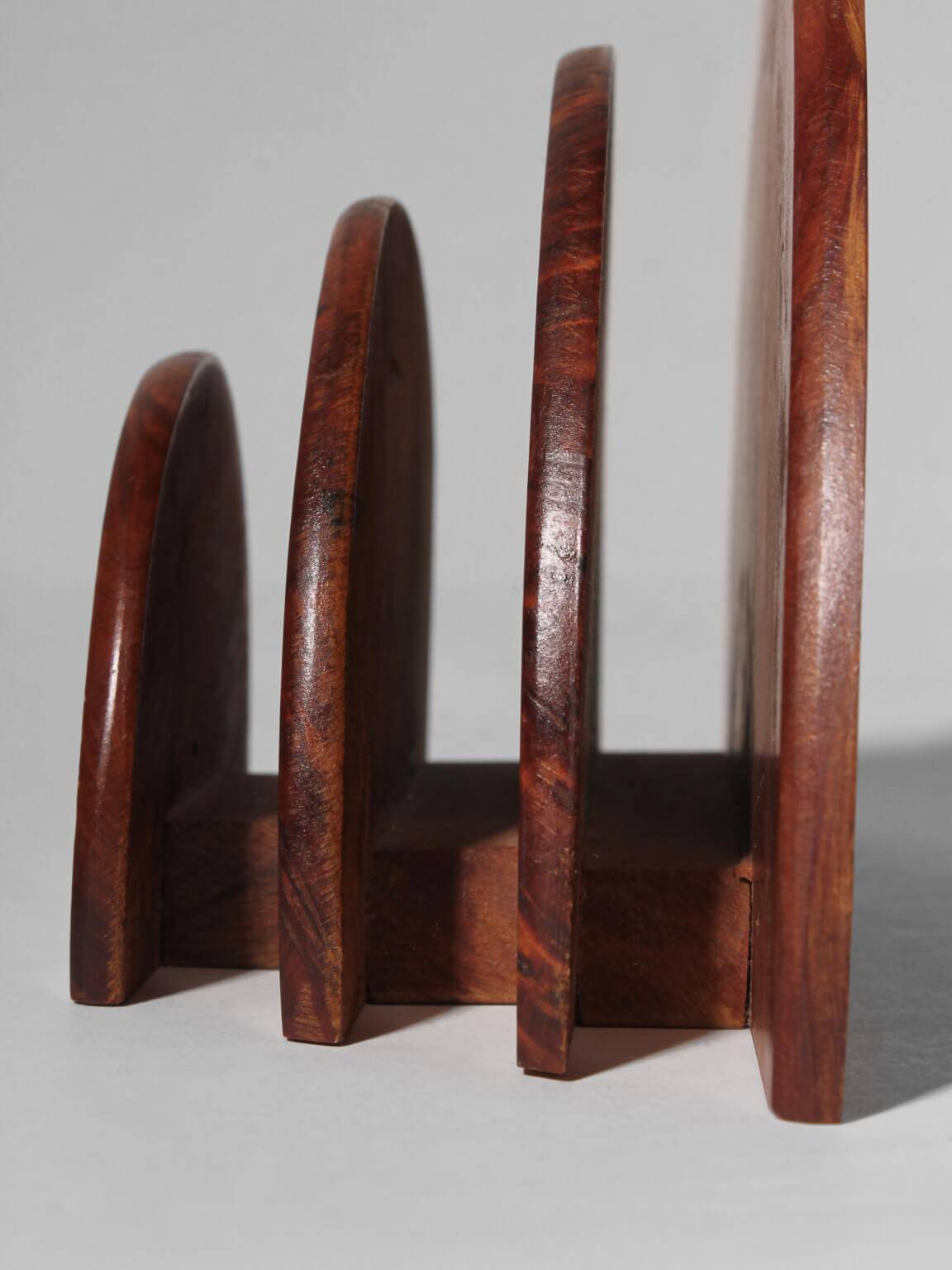 Art Deco Burl Wood Letter Holder