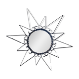 Old wrought metal sun mirror