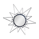 Old wrought metal sun mirror