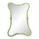 Italian Luxury Green Weathered Murano Glass Mirror with Gold Leaf Torchon