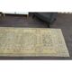 1970s Turkish Oushak Handmade Wool Cotton Orange Runner Rug 93x332