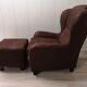 Large armchair with footrest