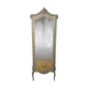 Lively rockery style display case in gray lacquered wood and painted flower decoration. Around 1900