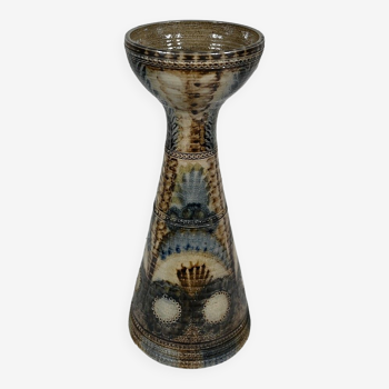 Vase in Salt Sandstone, signed J-C. Courjault for Keraluc Quimper - 1960