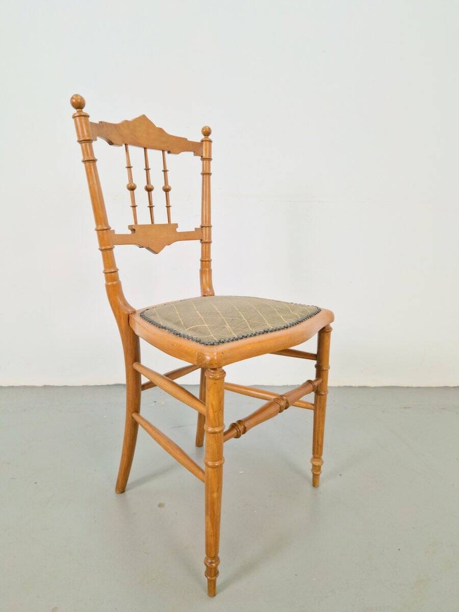 Vintage Chiavari Spool Chair, Italy, 1950s
